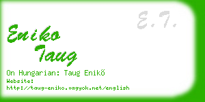 eniko taug business card